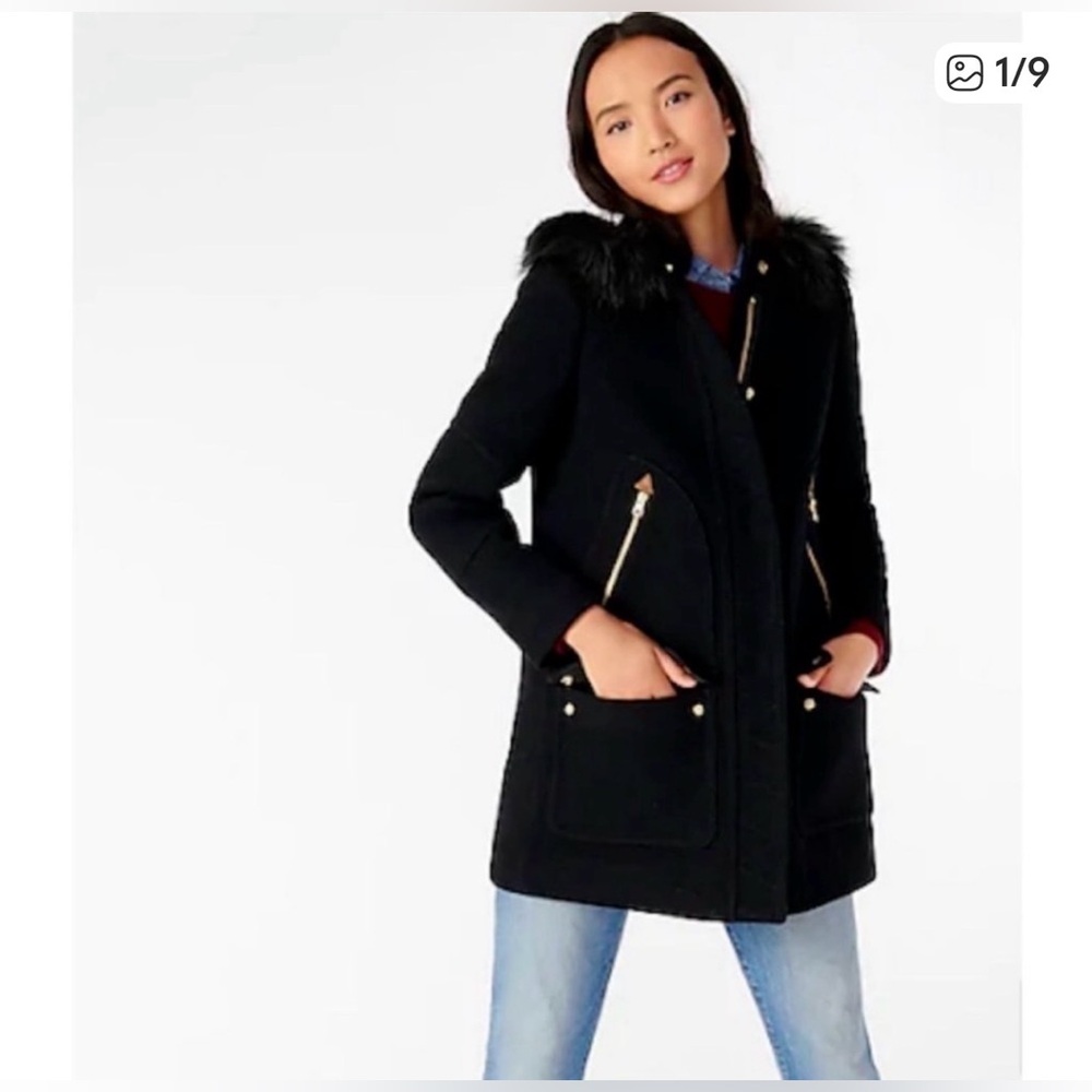 J. Crew chateau parka in Italian stadium cloth wool size 6P